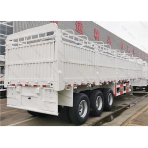 Heavy Duty 3 Axle 60 Ton Cargo Truck Fence Stake Transport Trailers Side Wall