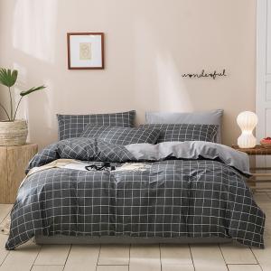 4 Pcs Solid Pattern 100% Pure French Soft Durable Flax Linen Bedding Duvet Cover