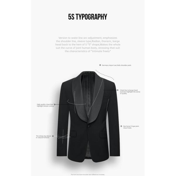 Button Fly Men's Slim Fit Wedding Suit Blazer Solid Dress Coat Business Male Jacket