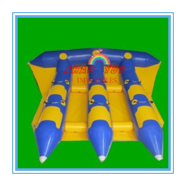 Exciting PVC Inflatable Fly Fishing Boats Banana Shape for Water Park(CY-M2729)