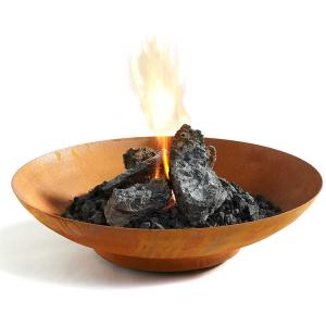 Patio Outdoor Garden Corten Steel Fire Bowl Pit Large Rust Heavy Wood Burning