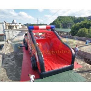 Digital Printing Police Car Inflatable Obstacle Course For Advertisement