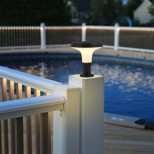 Wall Post Solar Pillar Light Stone Gate Bottom Bollard Yard Lawn