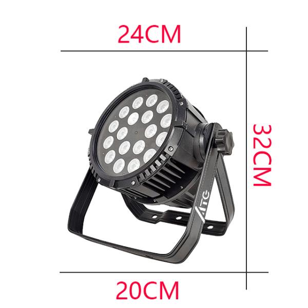 Outdoor Stage Lighting Solutions 18pcs Waterproof LED Par Cans with DIALux evo Layout