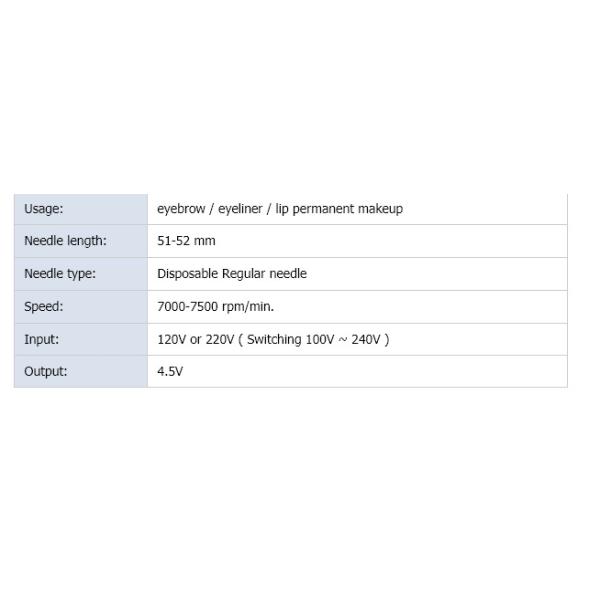 Low Noise Permanent Makeup Tattoo Machine Kit Black / Blue Color Lightweight