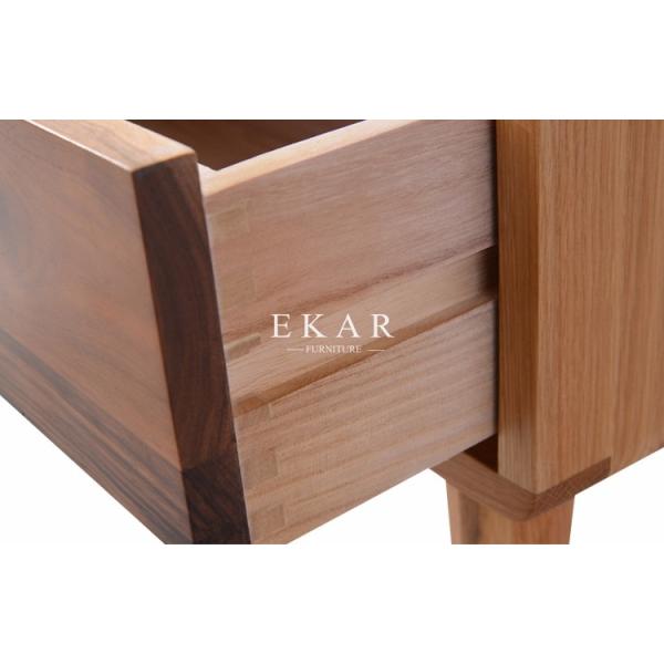 European Bedroom Furniture 4 Legs Wooden Bedside Night Stand Tables