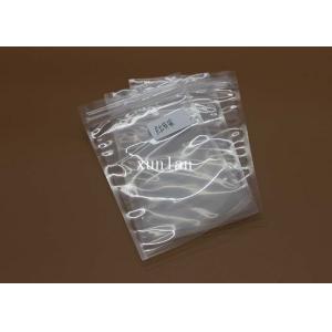 Crystal 0.08 - 0.1 Mm Vacuum Pouch Bags Waterproof With 2 Sealing Sides