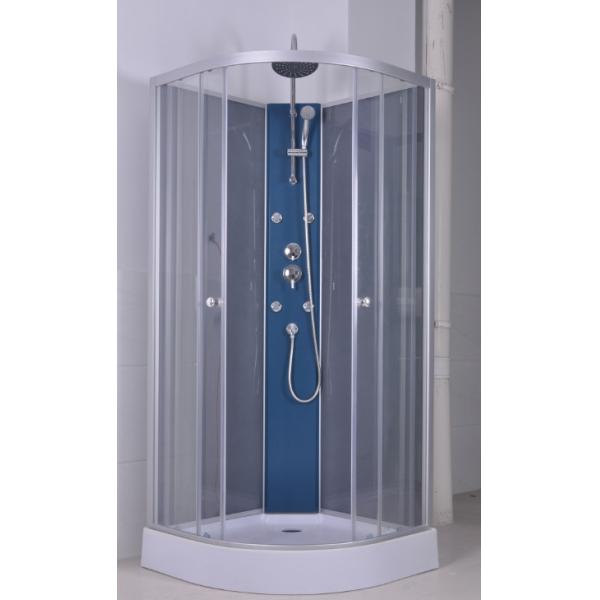 Simple Structure Curved Shower Stall Aluminum Paint With Shower Holder