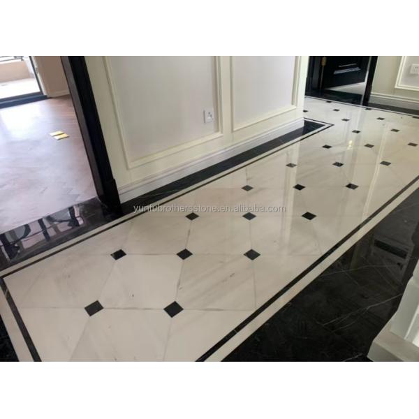 Modern Design Hotel Nero Marquina Big Slab Zimbabwe Black Marble Floors and Stairs