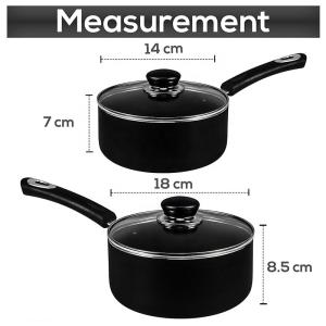 New Design Kitchen Cooking Sauce Pan Cookware Milk Pot Aluminum Non-stick
