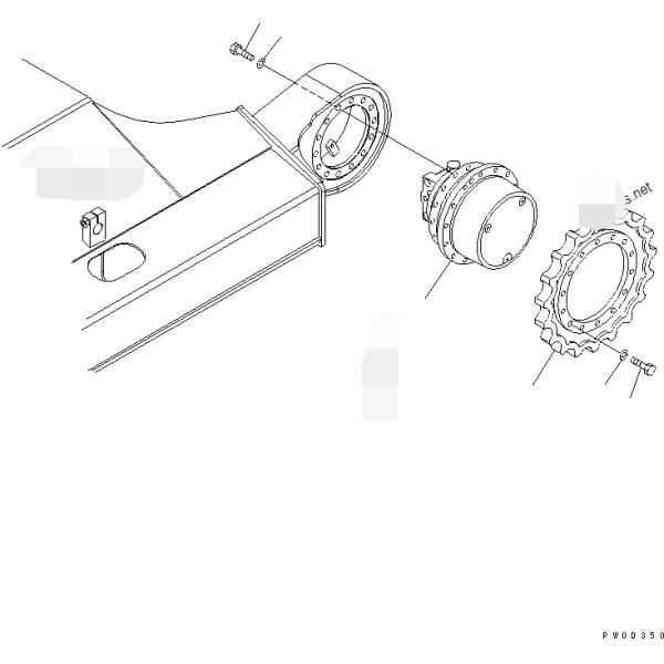 Komatsu PC78 PC78MR-6-N Travel Motor Assy 21w-60-41201 Hydraulic Final Drive