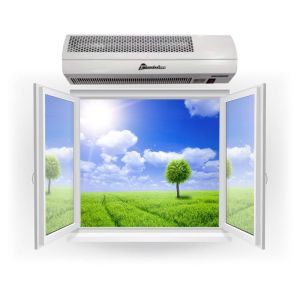 Mini Cross Flow Overhead Air Curtain Compact Over Door Heaters Size 600mm