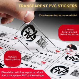 Logo Stickers Custom Printing packaging Private Clear Cosmetic bottle Labels