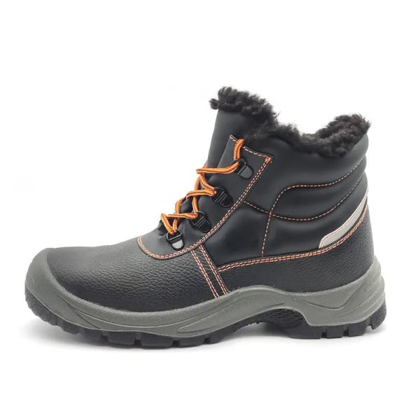 Buy Black Winter Safety Shoes Durable Wool Lined Waterproof Boots Unisex at wholesale prices