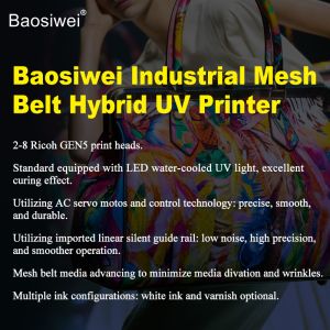 Efficient Mesh Belt Hybrid Printer UV 2m 2-8pc I3200