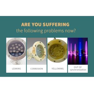 DMX512 DC24V Led Underwater Fountain Lamp 18W 600LM RGB