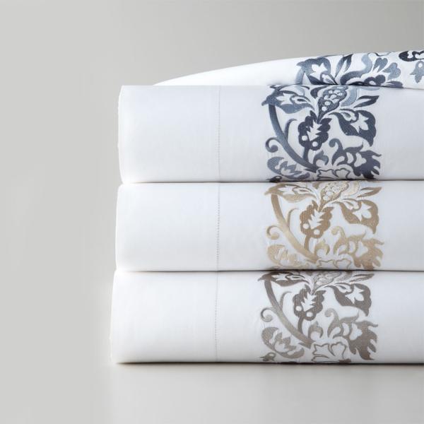 All-Season 90gsm Microfiber Flower Embroidered Sheet Set Sustainable and Soft