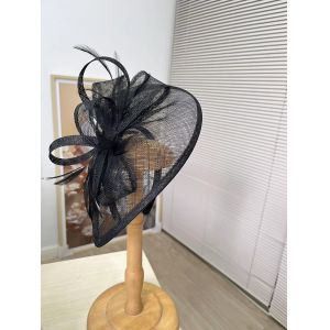 Millinery Supplies Sinamay Feather Fascinator  10*20 cm