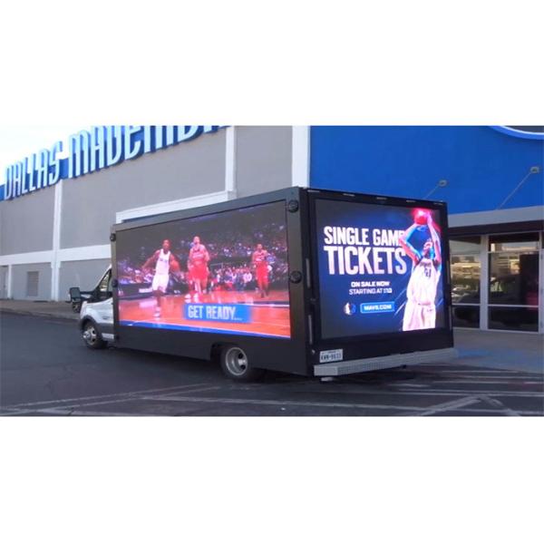 Texts Display Mobile Truck LED Display IP65 Iron Or Aluminum Cabinet for On-The-Go Advertising