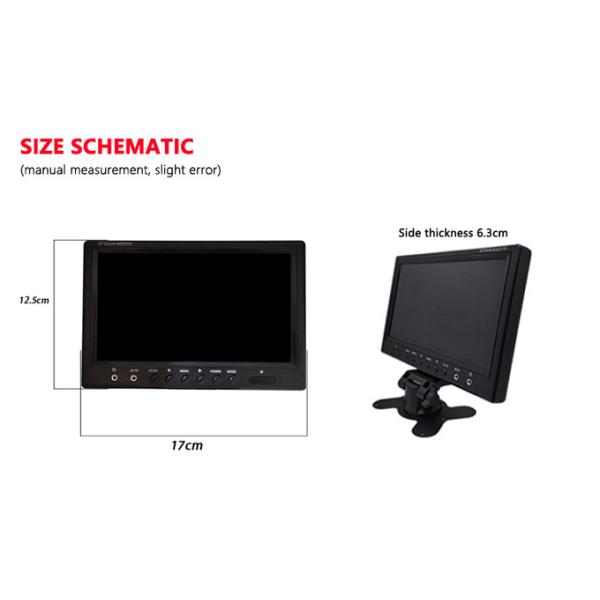 7-inch Mirror Electric Screen Display Rearview Dash Cam Video Monitor Portable