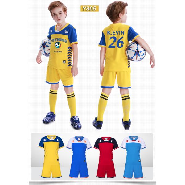 New arrive children set soccer jersey short customized logo boy girl children kits