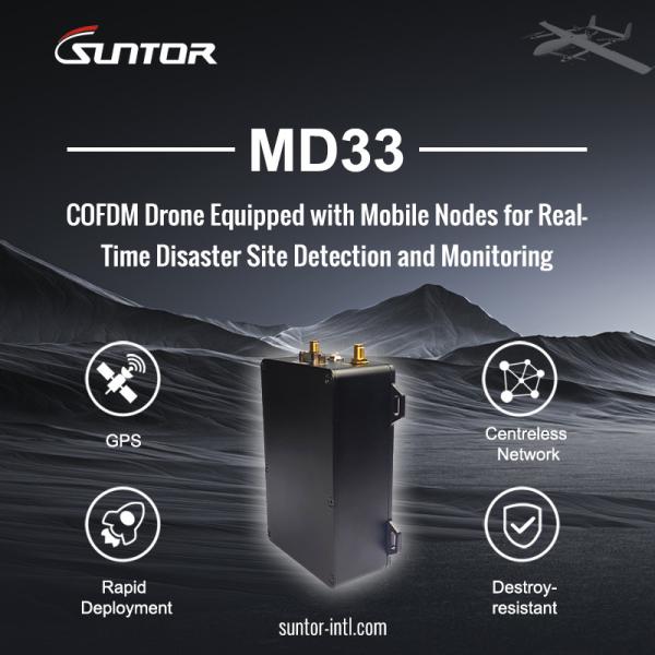 Buy MD33 IP Mesh Network Radio Small Size 2W Power 90Mbps Data Rate AES Security 30KM Range at wholesale prices