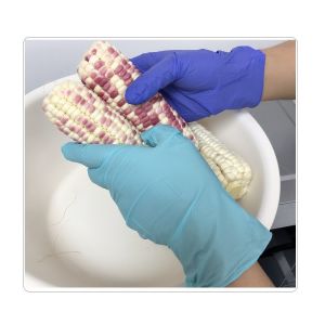 Gardening Blue Nitrile Disposable Work Gloves With High Flexibility