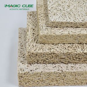 Quick Installation Wood Wool and Cement Square Acoustic Panel with Fireproof