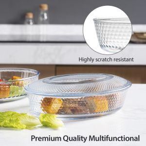 Borosilicate Glass Baking Dish 800ml-3600ml with Vented Lid