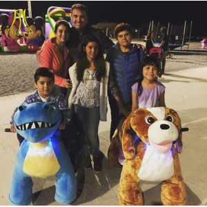 Quality Hansel hot selling kids plush electric animal mountable riding toys for sale