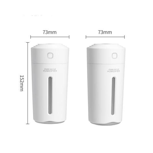 USB Powered Portable Mini Aroma Diffuser with Light and Low Noise Air Humidification