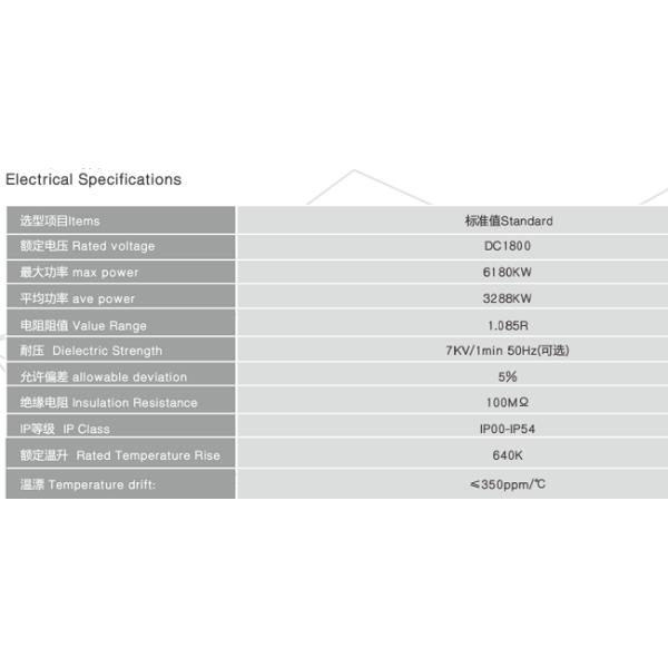 6180KW DC Dynamic Braking Resistor For Vfd , Voltage Variable Resistor