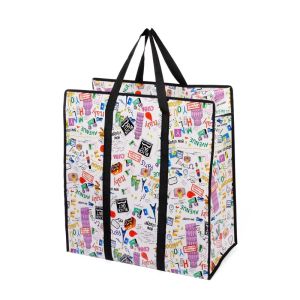 Grocery Reusable Woven Bags with Customizable Printing and Customization