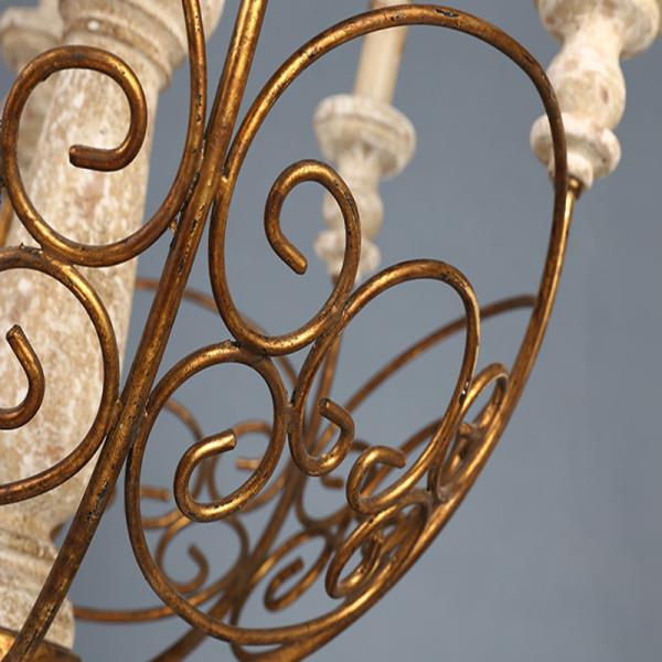 Loft chandelier antique lighting suspension lustre wooden art deco Wooden Chandelier(WH-CI-117)