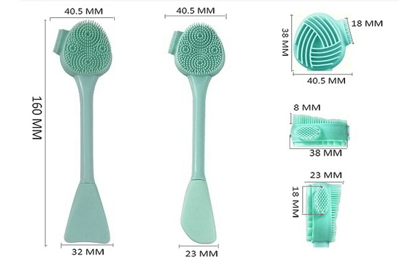 Eliminate Puffiness Silicone Face Cleansing Brush Food Grade AS For Massage