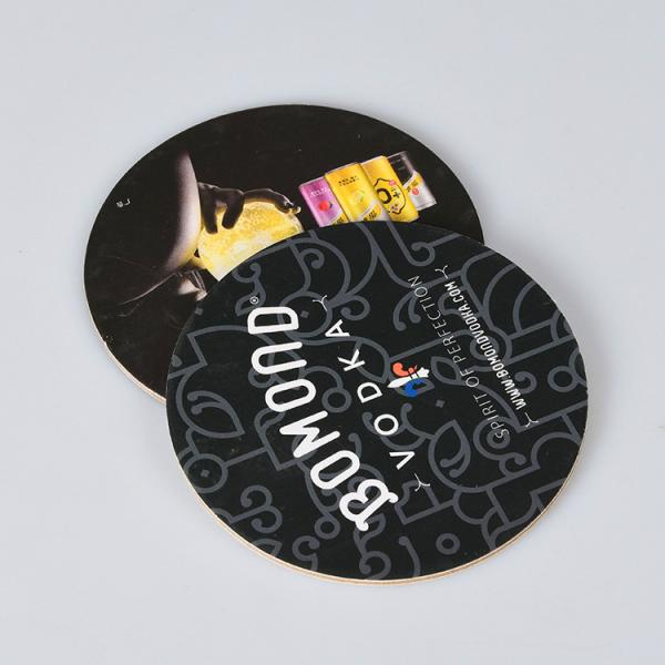 Waterproof Promotional Drink Coasters Round Shape With ISO FDA Approved