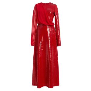 Sleeveless Plain Dyed Evening Dress for Women