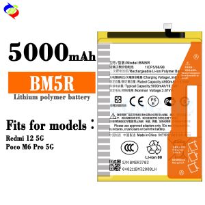 3.87V 5000mAh BM5R Battery For Xiaomi Redmi 12 5G Mobile Phone Rechargeable Batteries