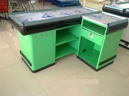 Buy Durable Retail 5 Feet / 60 Inch Supermarket Checkout Counter Rust Preventing With Hooks at wholesale prices