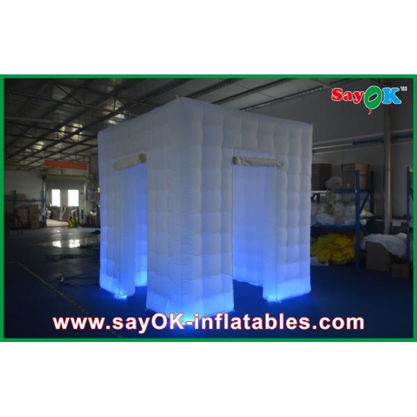Inflatable Party Decorations 2 Doors Wedding Inflatable Advertising Products Foldable Photo Booth With Led Light