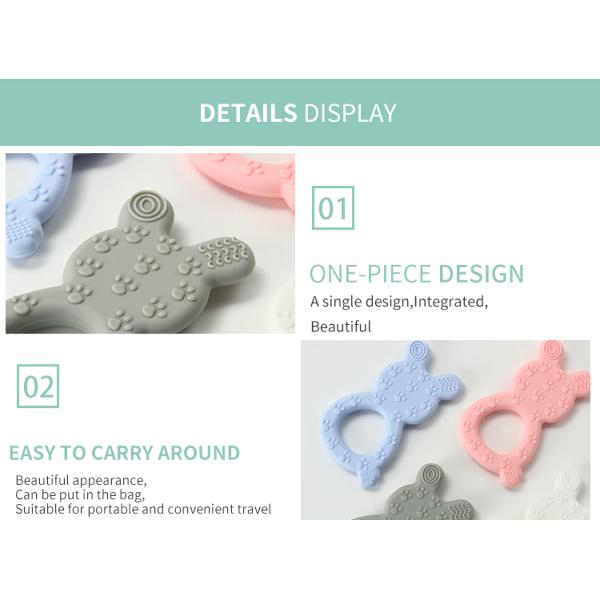 Montessori Silicone Teether Ring , Silicone Teething Toy For Children Newborn Infant