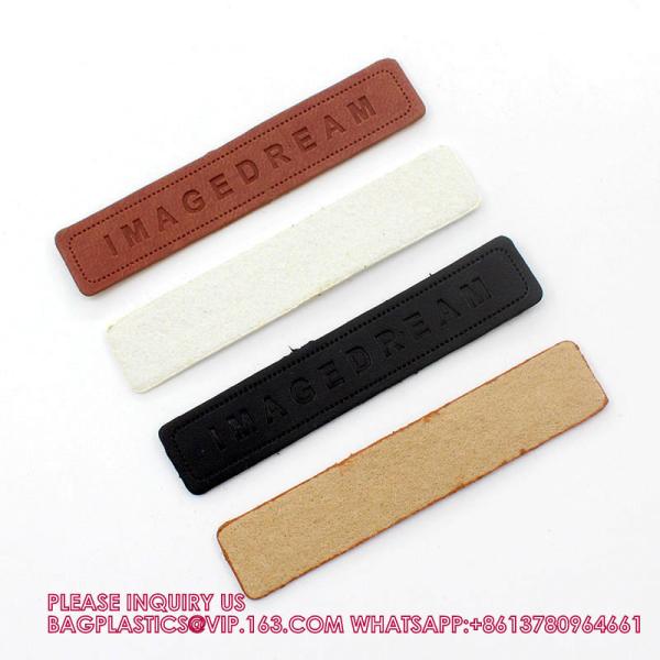 Wholesale Custom Leather Badge Factory Embossed Pu Leather Label Clothing Genuine Leather Patch With Logo