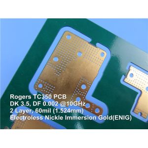 TC350 PCB Woven Fiberglass Reinforced Immersion Gold Pcb 60mil Double Layer