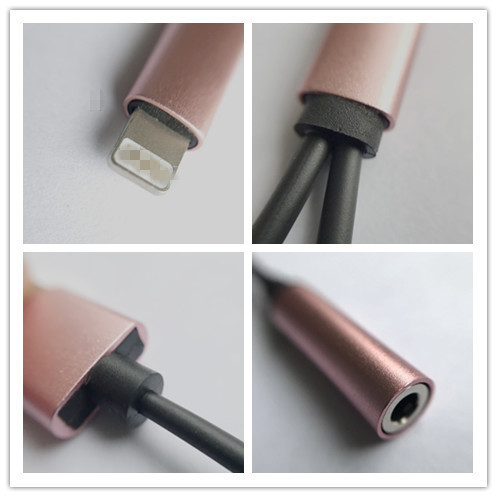 Charging 2 in 1 Data Cable iphone usb 3.5mm Earphone Stereo Cable Adaptor