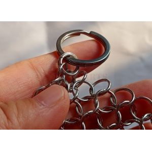 Customizable 7x7inch Chain Mail Cast Iron Cleaner Rust Resistance