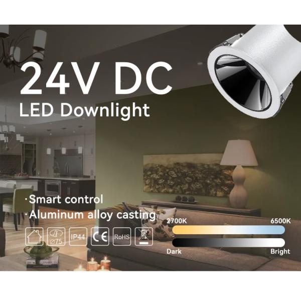 Tunable White 10W LED Downlight 24V/36V DC 2700-6500K Recessed Downlight