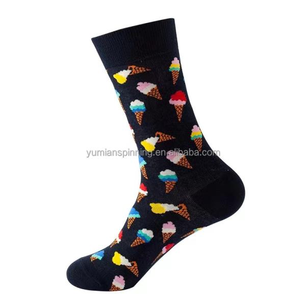Valentines Day Gifts Regular Style Knitted Mens Dress Socks with Happy Funny Patterns