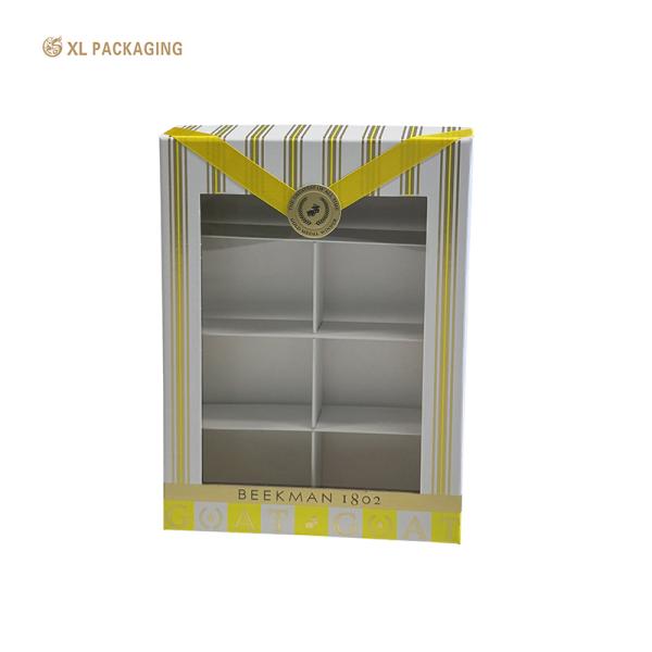 XL Packaging Custom Square Skincare Paper Box With Window Transparent Cosmetic Perfume Packaging Gift Box Serum Skincare Boxes