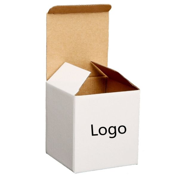 Manufacturer Recycled Candle Boxes Logo Customized White Paper Folding Shipping