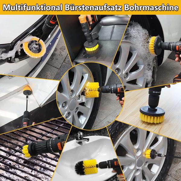 7 Piece Drill Brushes Power Scrubber Cleaning For Car Rims Kitchen